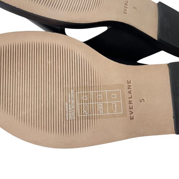 Everlane The City Crossover Sandal Black Leather Size 5 New without Box - Picture 8 of 12